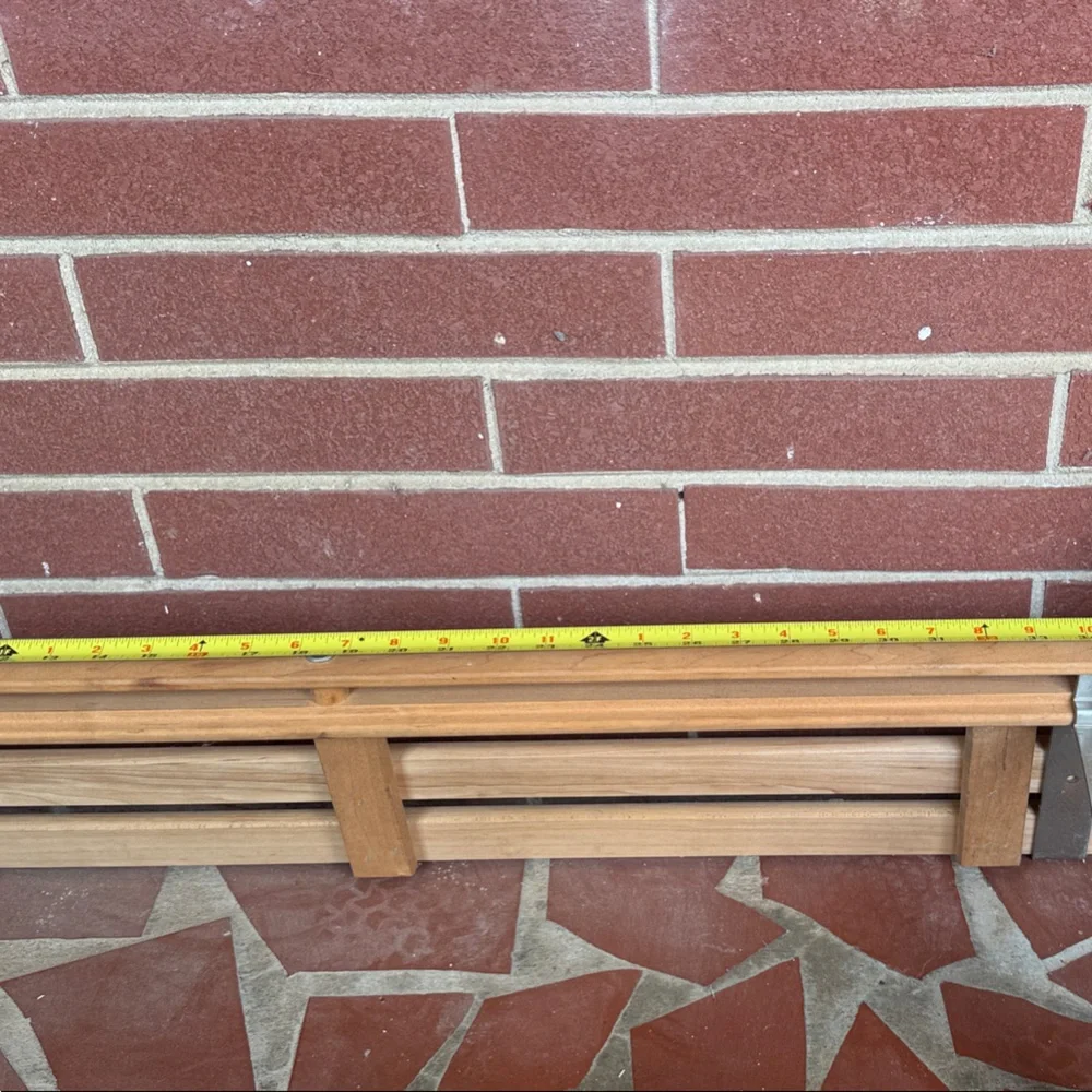 Wooden Shelf with Metal Accents